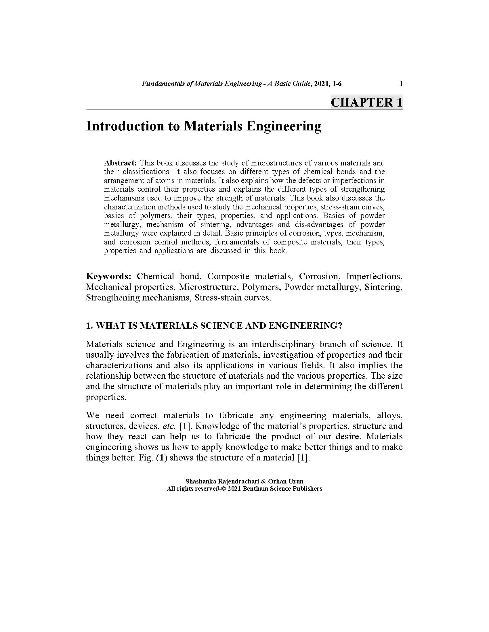 Fundamentals of Materials Engineering - A Basic Guide