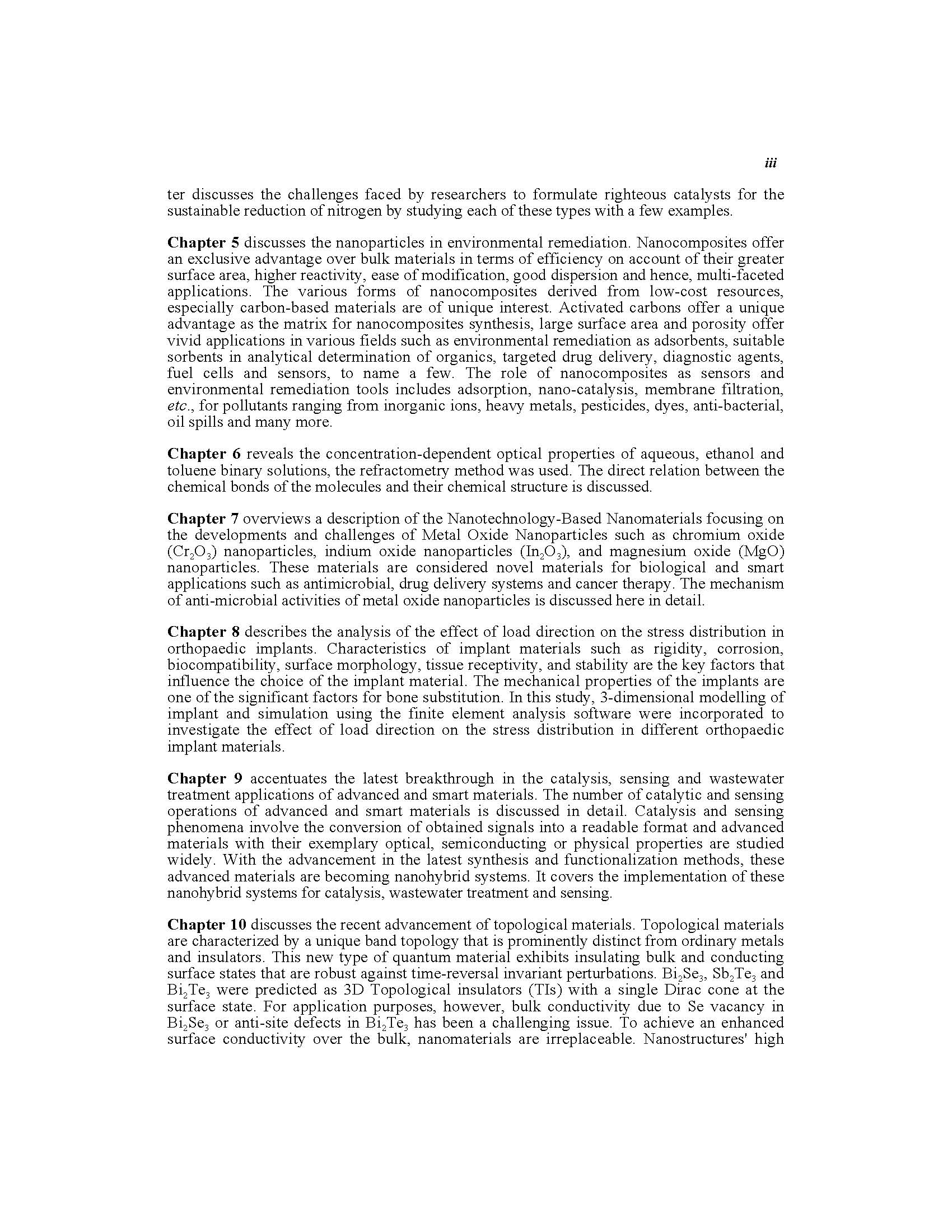 Advanced Materials and NanoSystems: Theory and Experiment-Part 1