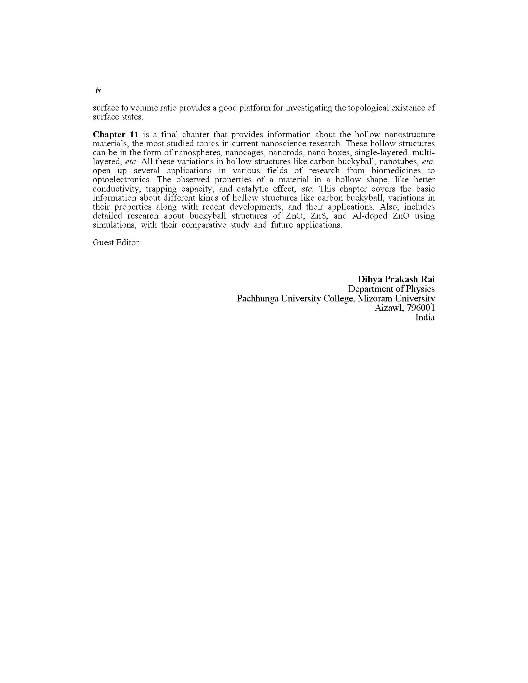 Advanced Materials and NanoSystems: Theory and Experiment-Part 1