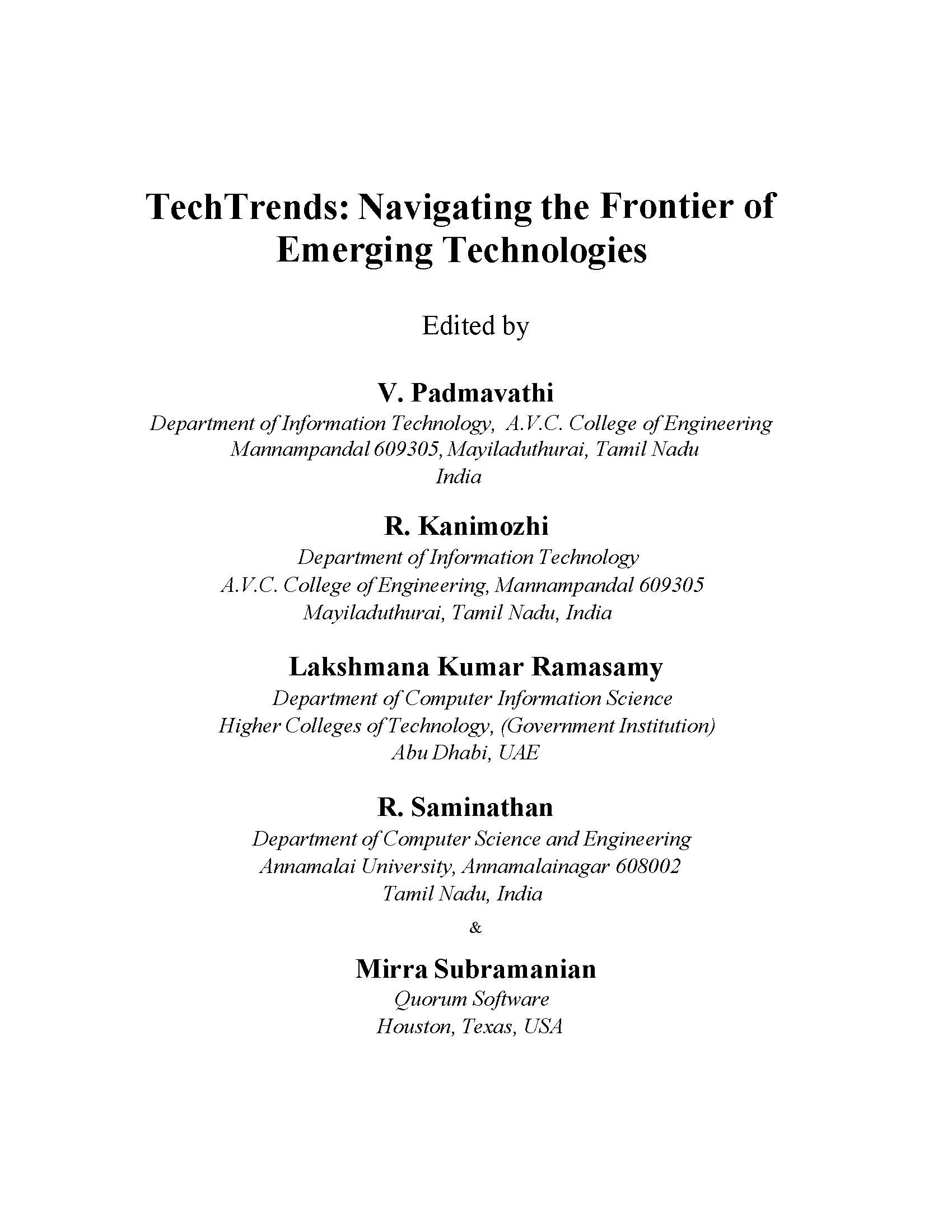 TechTrends: Navigating the Frontier of Emerging Technologies
