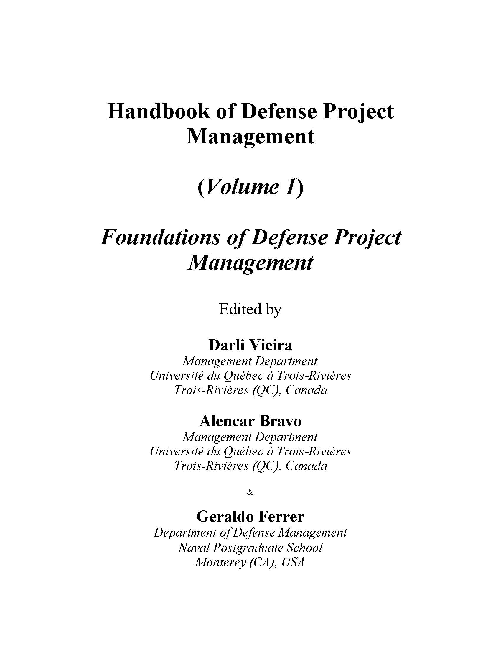 Foundations of Defense Project Management